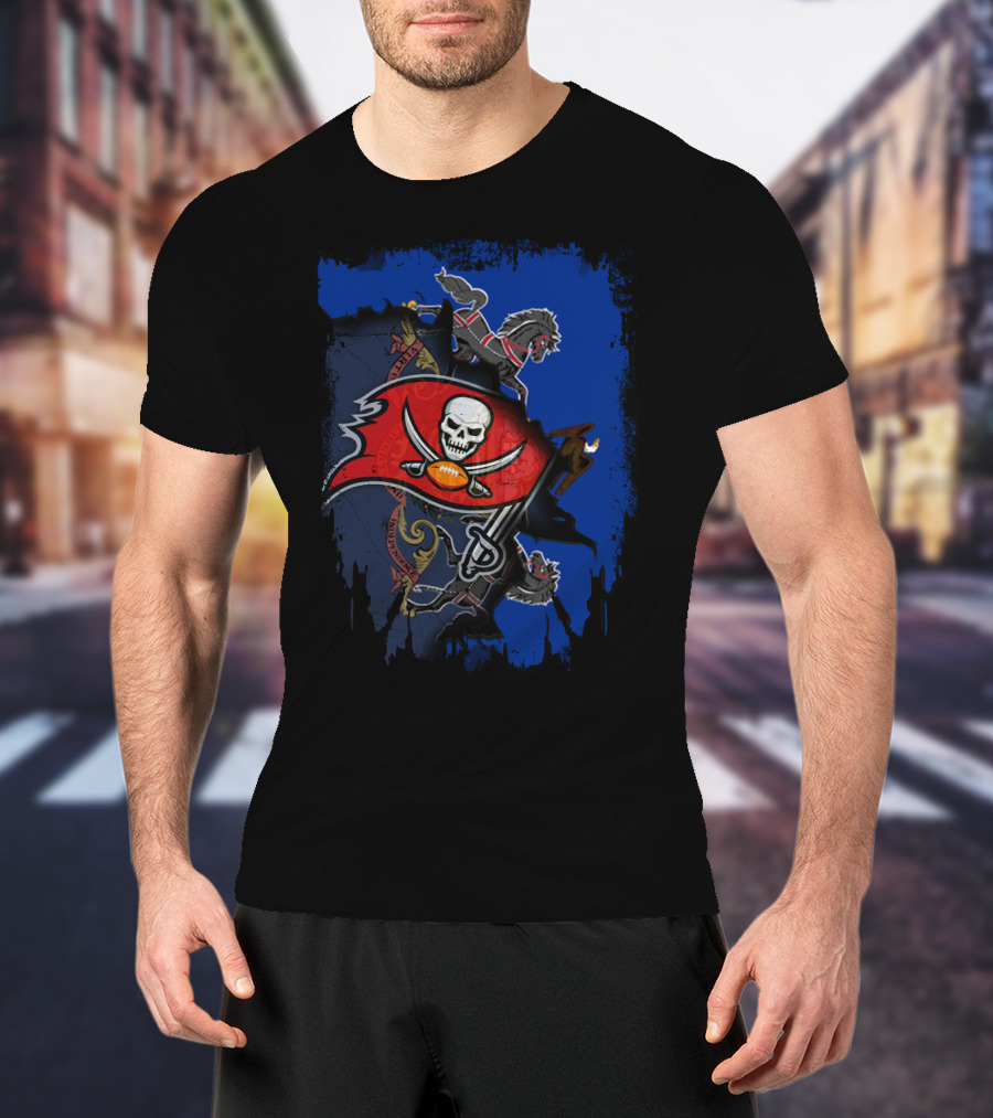 Pennsylvania Pride With Buccaneers Legacy And Heraldic Lions T-Shirt