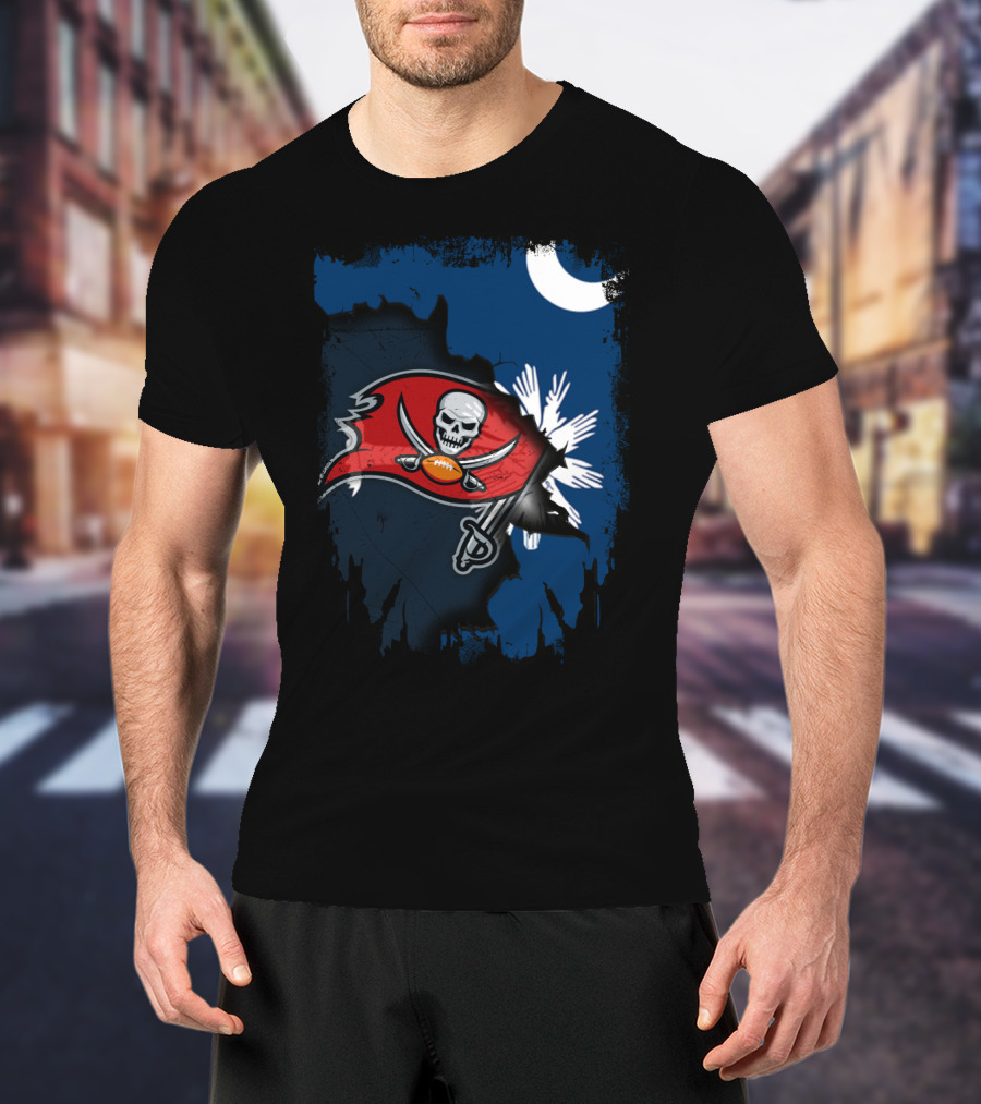 Together South Carolina Buccaneers Moon And Palmetto T-Shirt