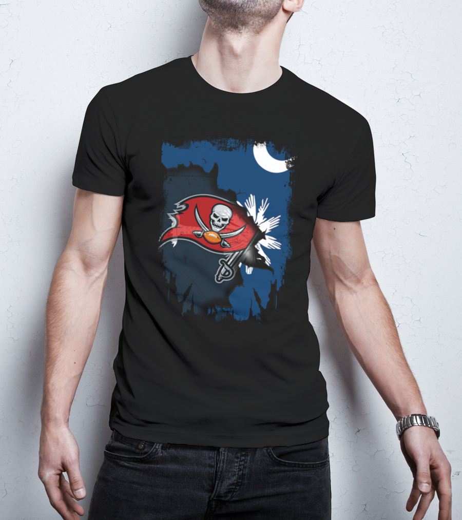 Together South Carolina Buccaneers Moon And Palmetto T-Shirt