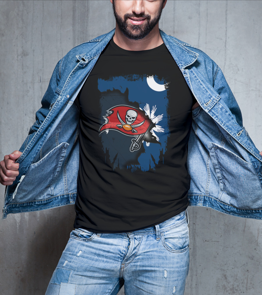 Together South Carolina Buccaneers Moon And Palmetto T-Shirt