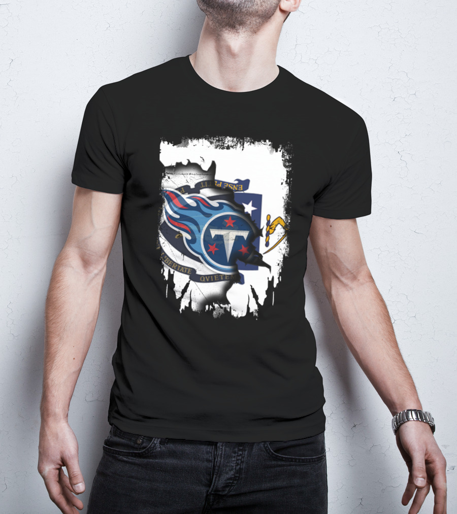 Together Massachusetts With Titans Logo Fusion T-Shirt