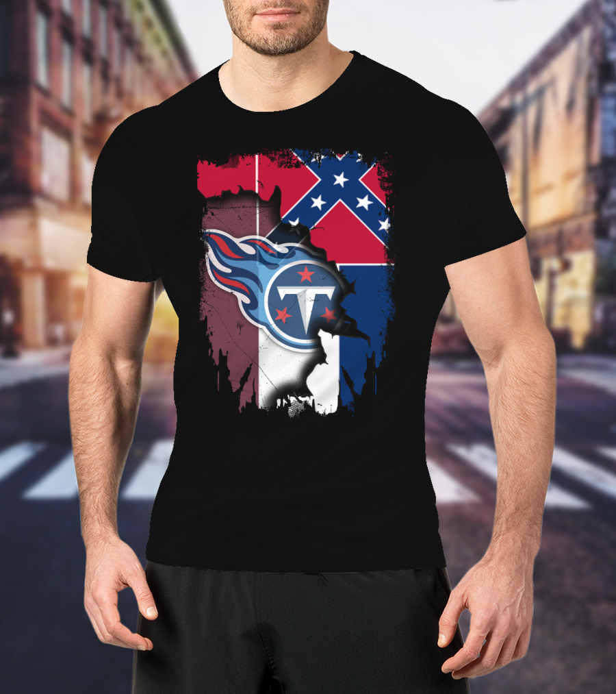 Mississippi State Pride With Titans NFL Team T-Shirt