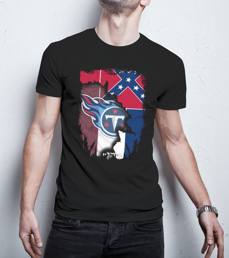 Mississippi State Pride With Titans NFL Team T-Shirt
