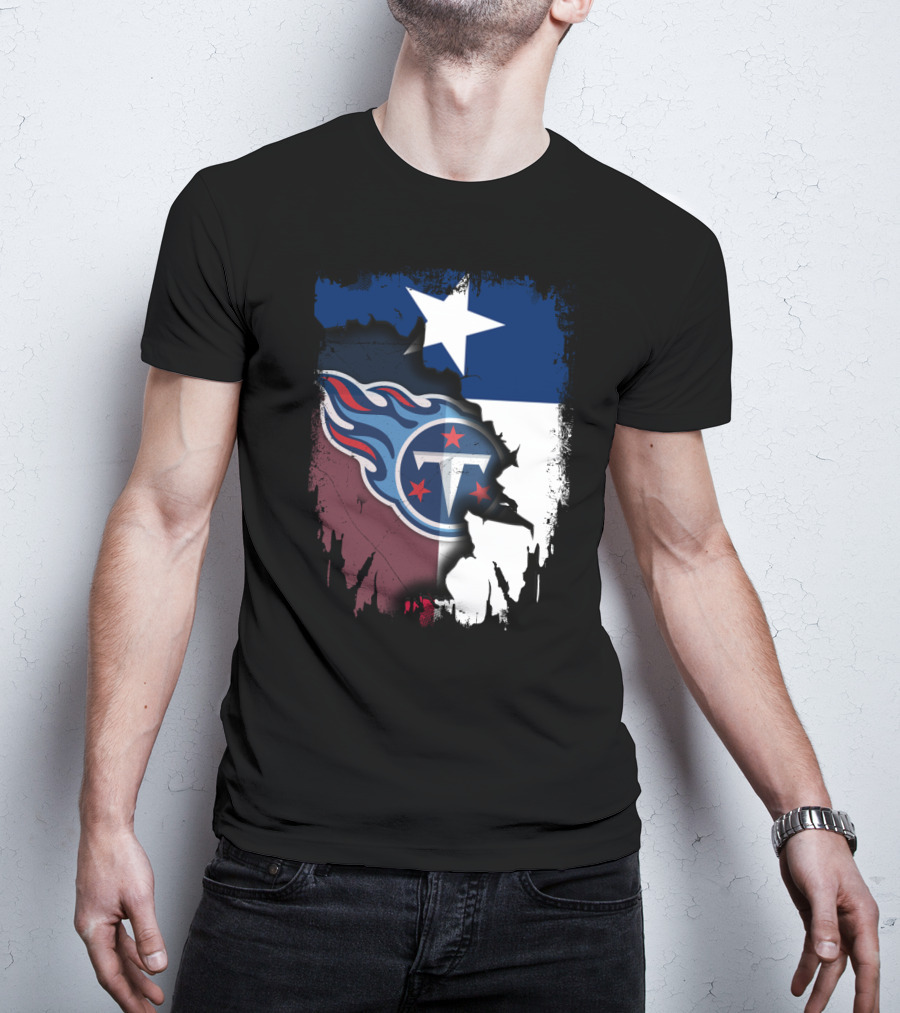 Together Titans Texas Flag Fusion T-Shirt