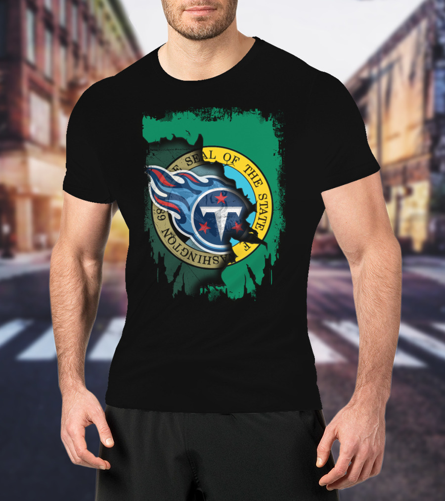 State Of Washington And Tennessee Titans Unity T-Shirt