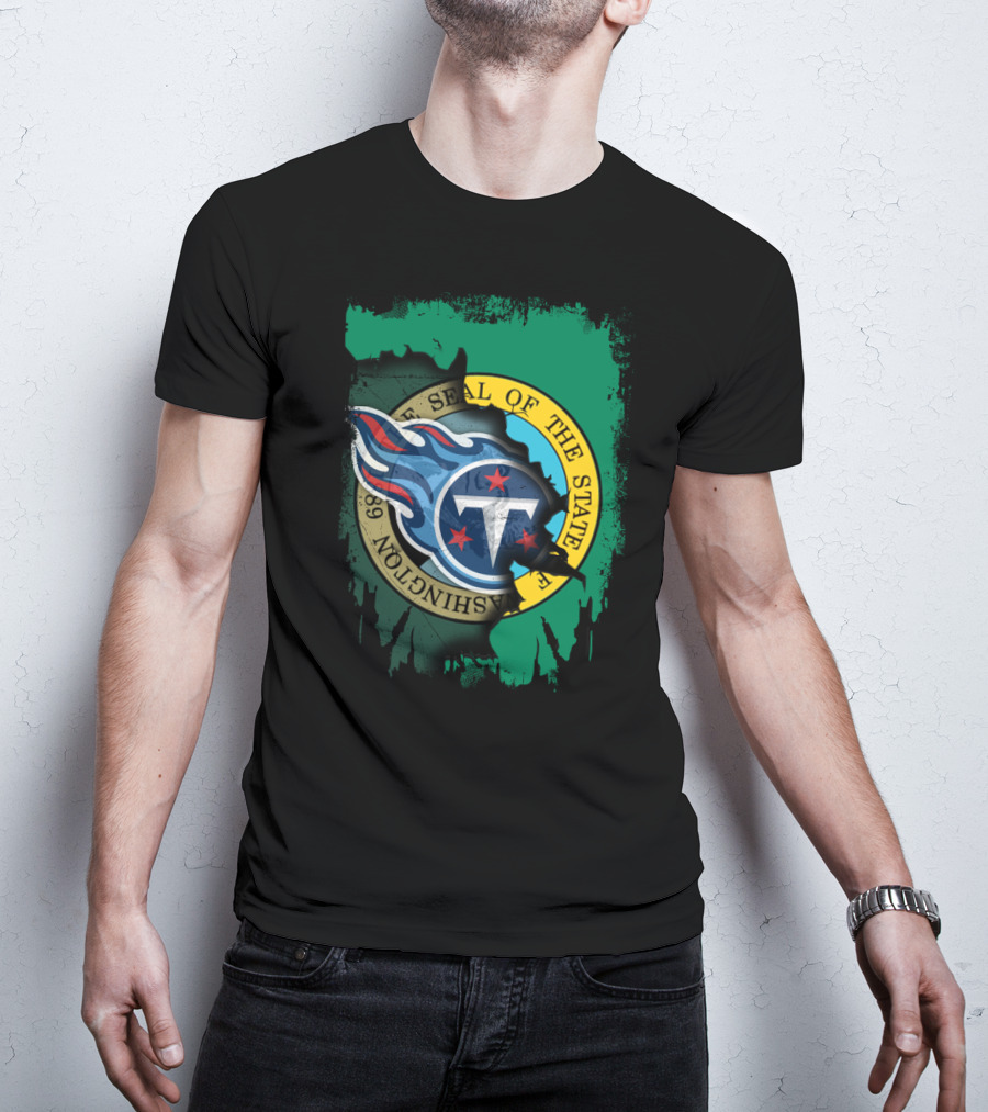 State Of Washington And Tennessee Titans Unity T-Shirt