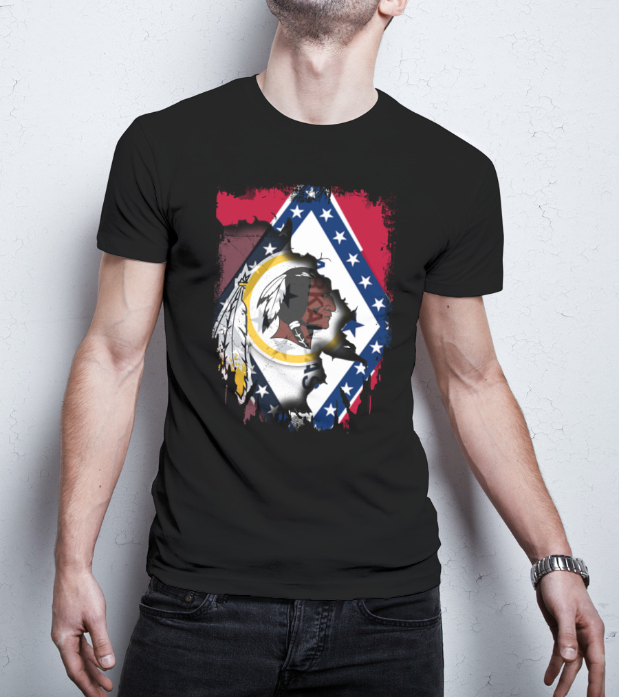 Together Arkansas Flag With Redskins T-Shirt