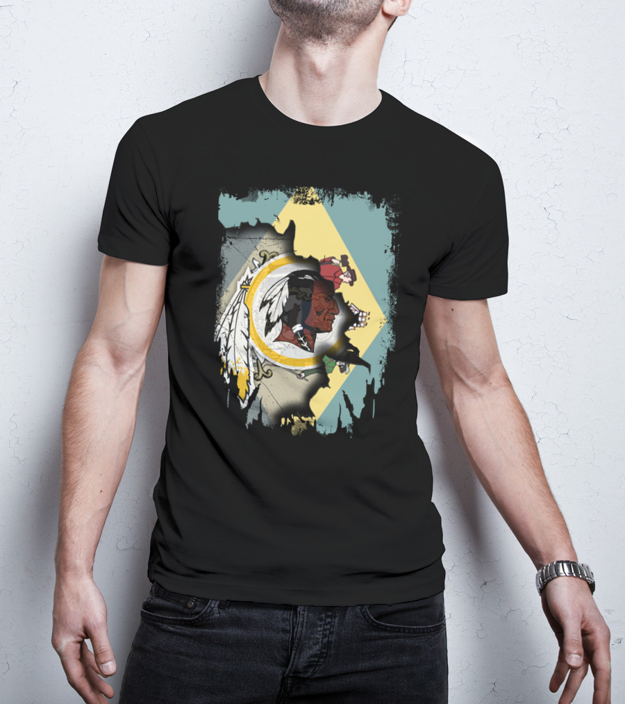 Together Delaware Flag With Redskins T-Shirt
