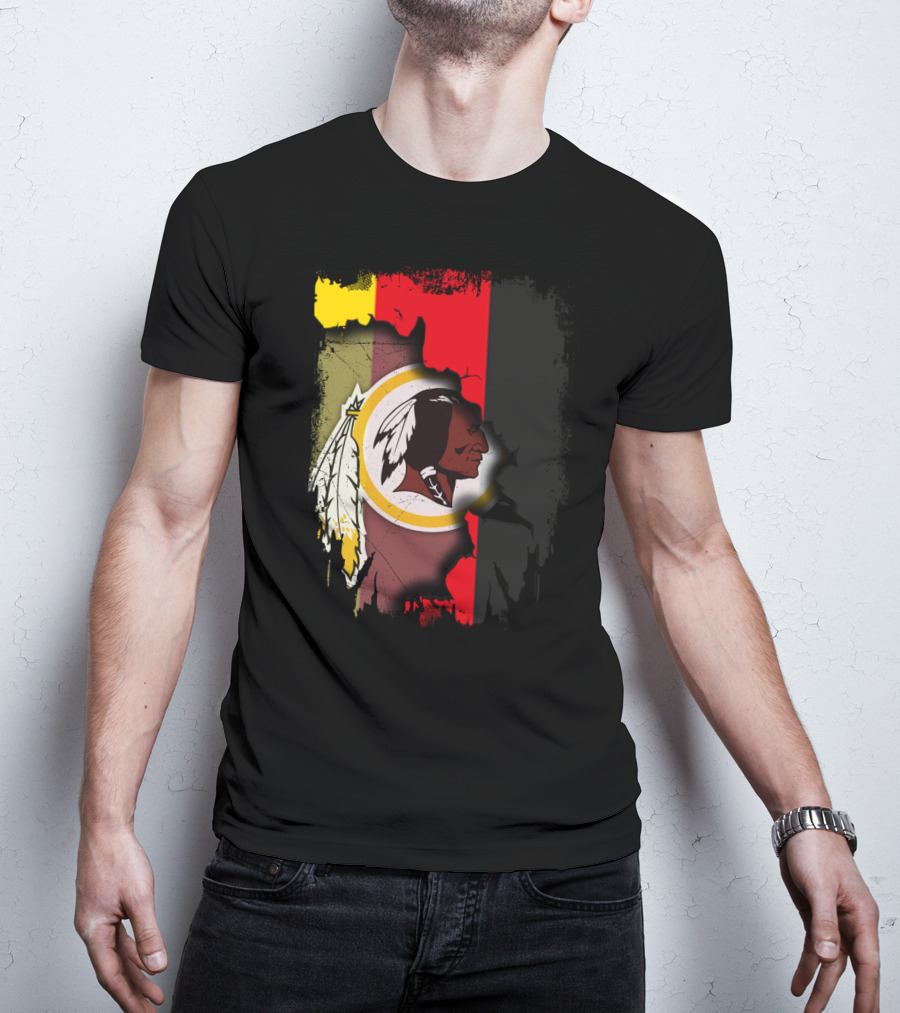 Germany Flag And Washington Football Team Logo Fusion T-Shirt