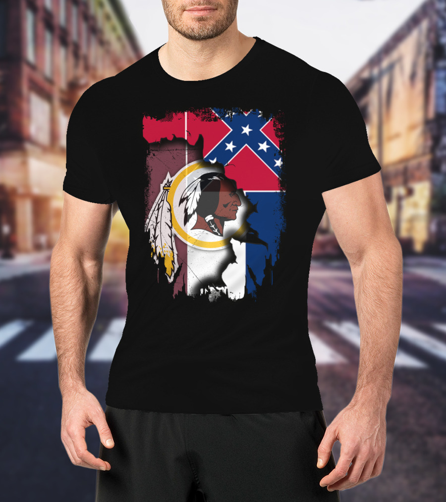 Together Mississippi Redskins Flag Fusion T-Shirt
