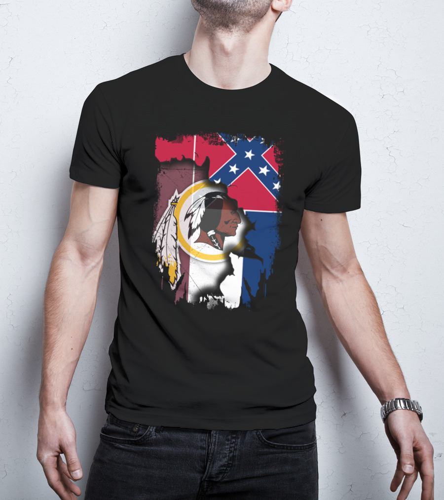 Together Mississippi Redskins Flag Fusion T-Shirt