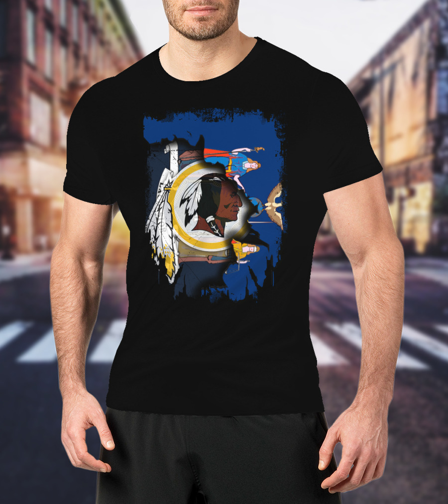 Together New York With Redskins Football And Comics Crossover T-Shirt