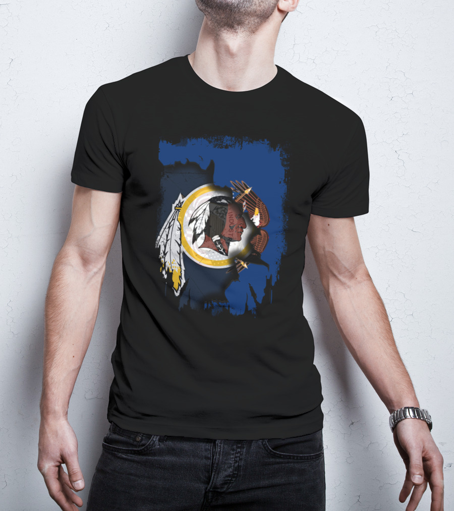 Together Utah Redskins State Pride Symbol With Eagle Feathers T-Shirt