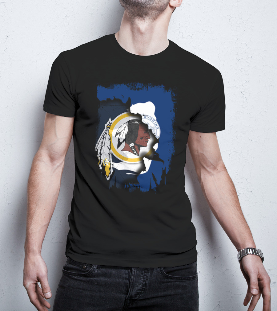 Wyoming State Pride With Redskins T-Shirt