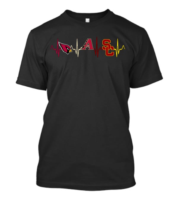Cardinals Diamondbacks Usc Heartbeat T-Shirt