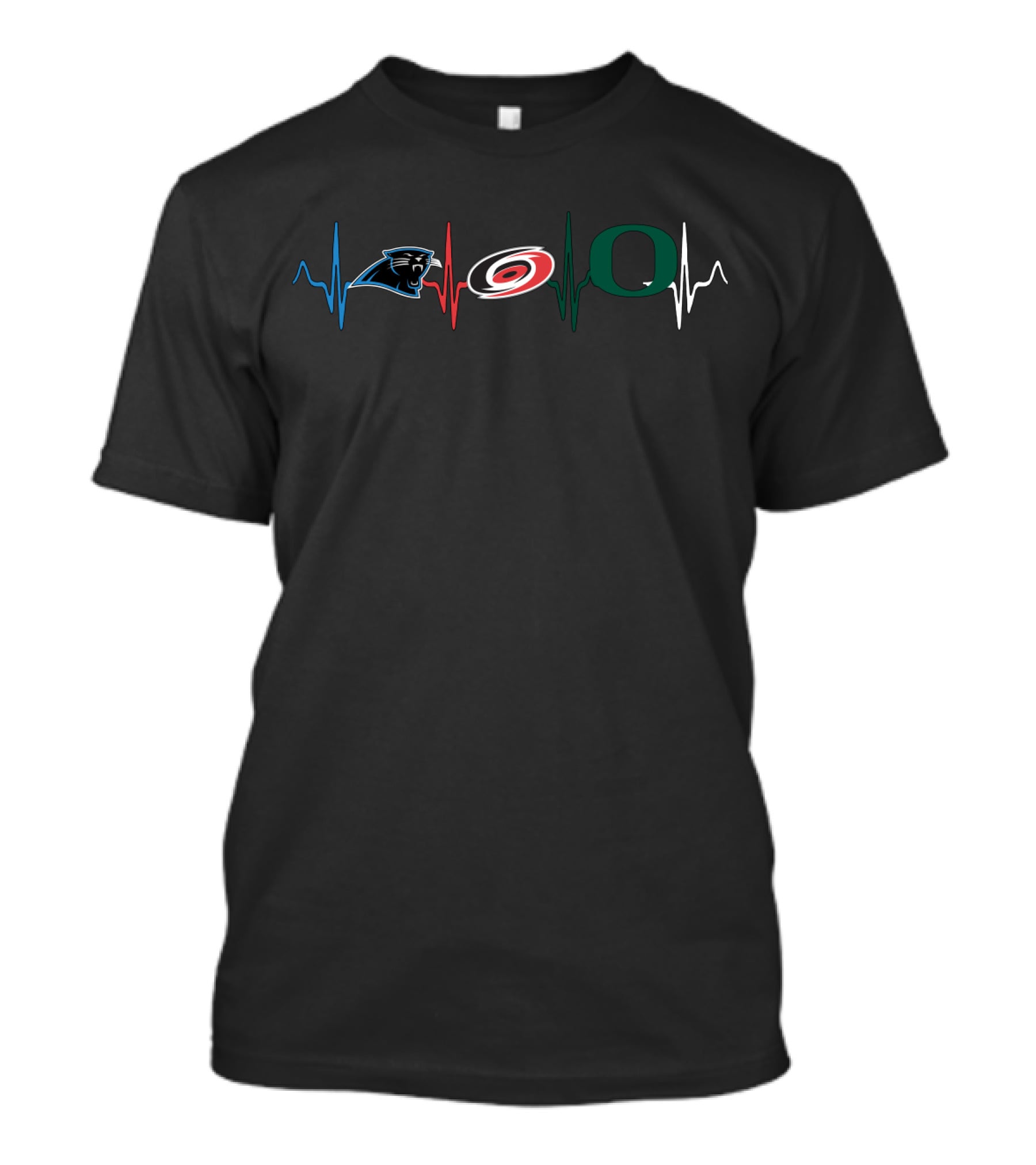 Panthers Hurricanes Oregon Heartbeat T-Shirt