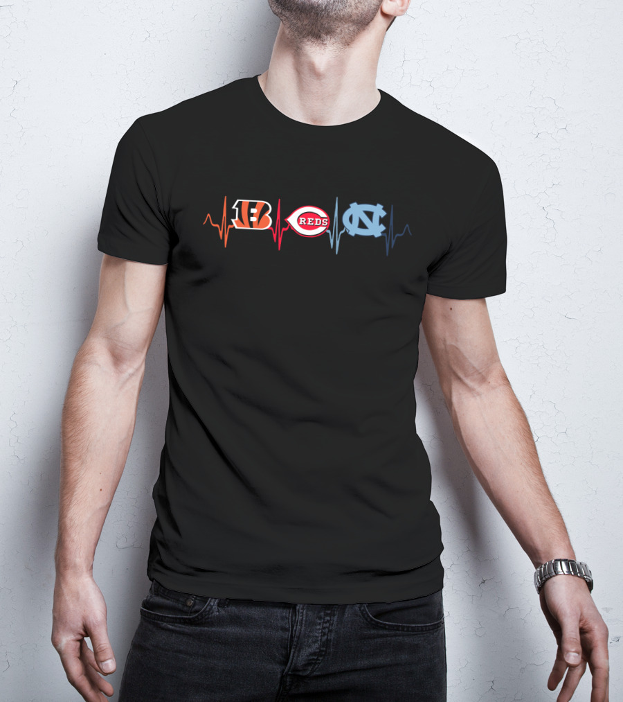 Bengals Reds Unc Heartbeat T-Shirt
