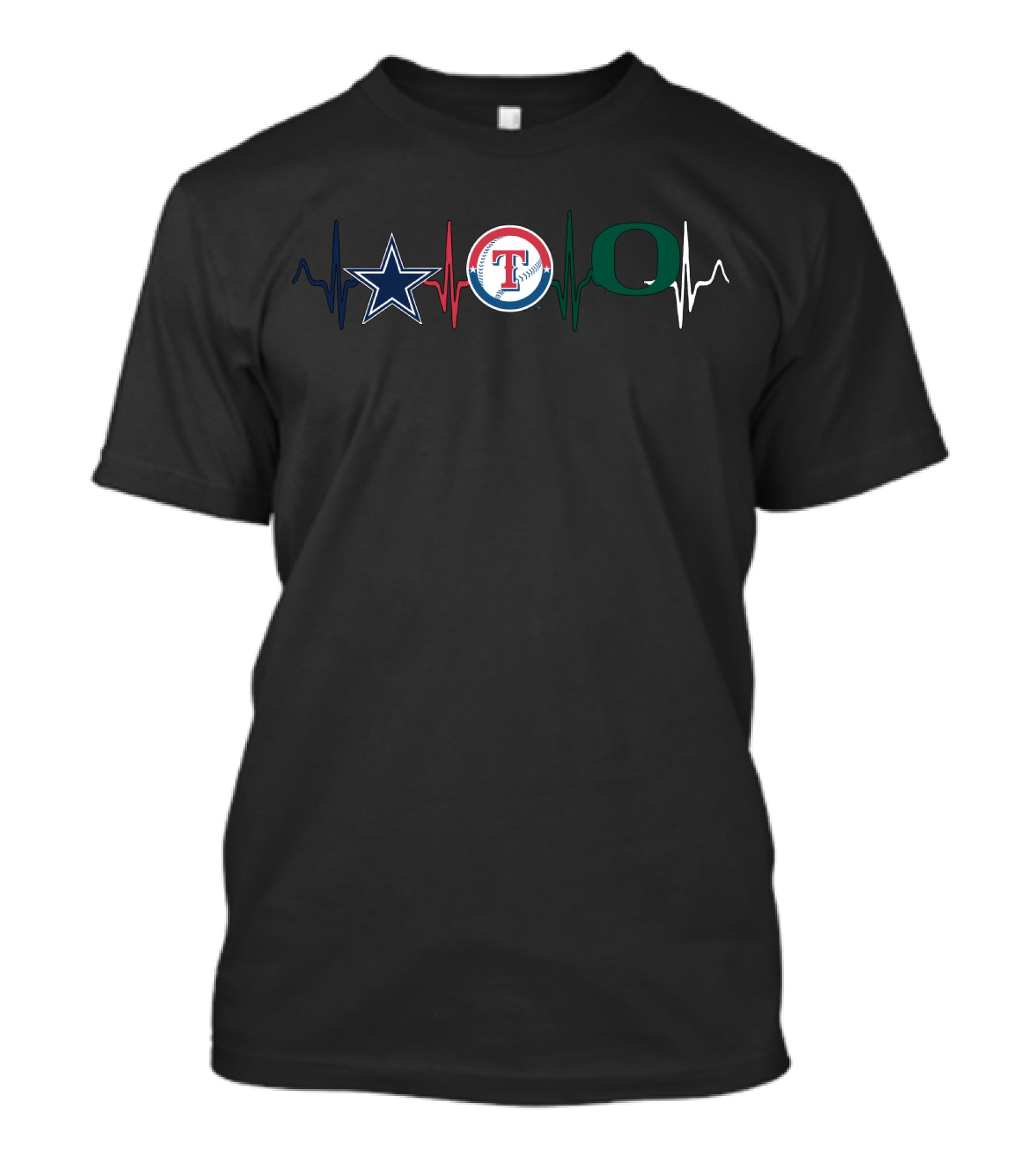Love Dallas Cowboys Texas Rangers Oregon Ducks T-Shirt