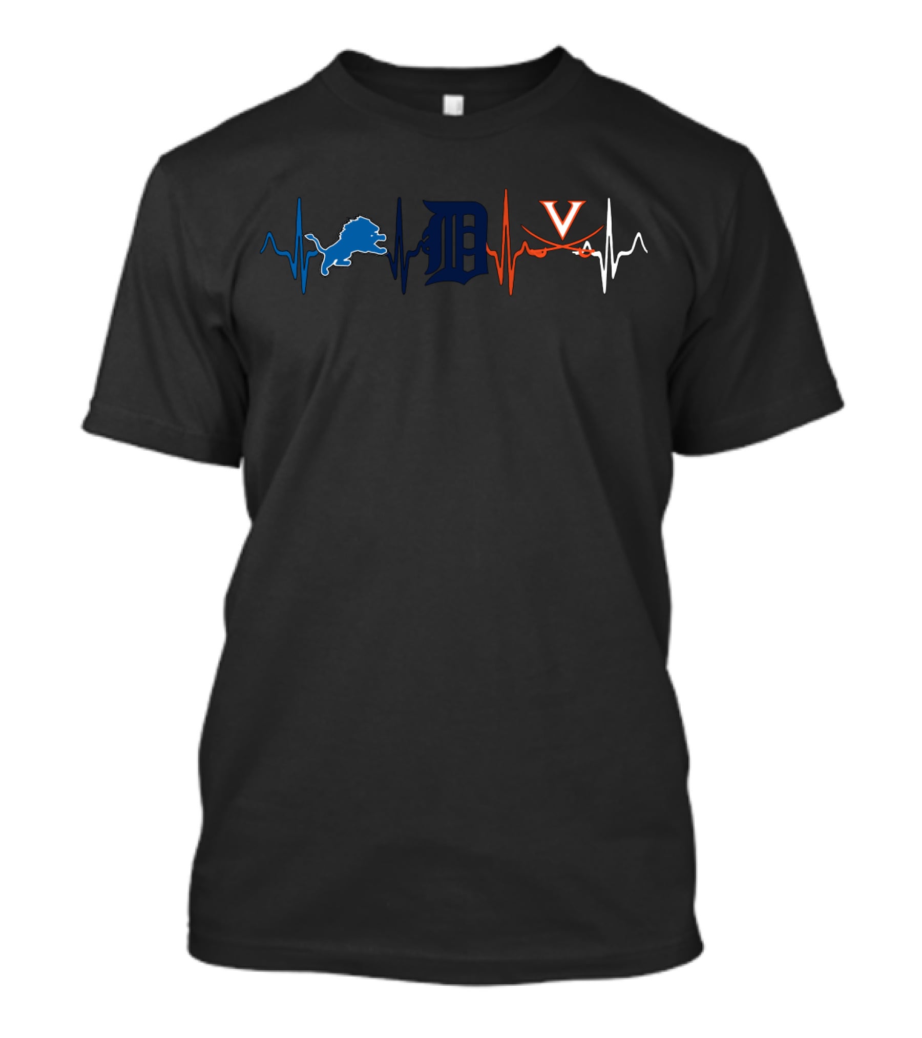 Lions Tigers Cavaliers Heartbeat T-Shirt