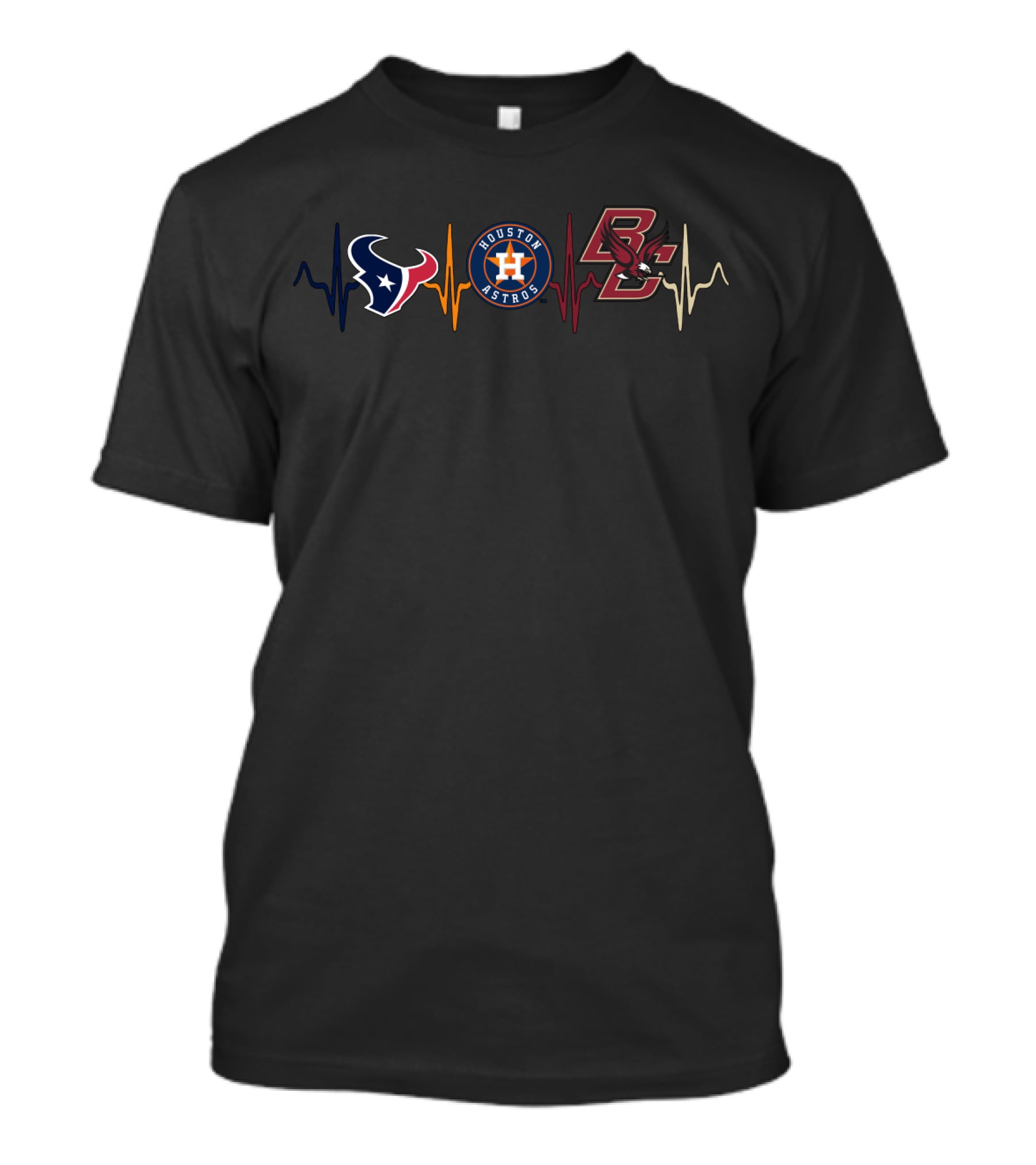Texans Astros Bc Heartbeat Texan Love T-Shirt