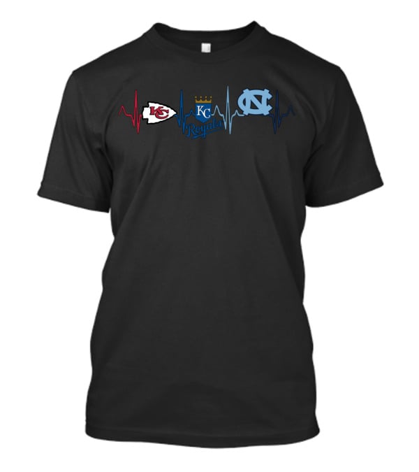 Kansas City Chiefs Royals Unc Heartbeat T-Shirt