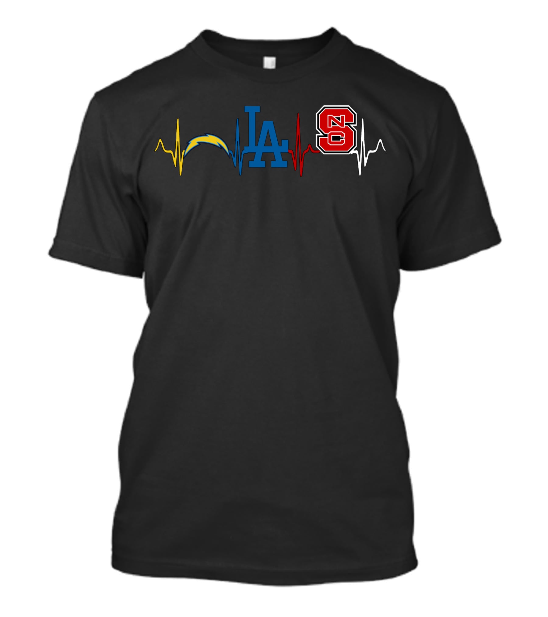 Love Chargers Dodgers Ncs Heartbeat T-Shirt