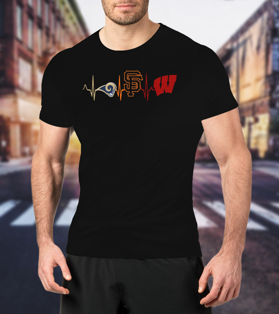 Love Rams Sf Giants Wisconsin Wb T-Shirt