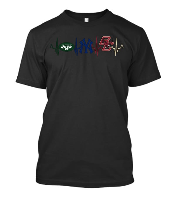 Jets Yankees Bc Heartbeat T-Shirt