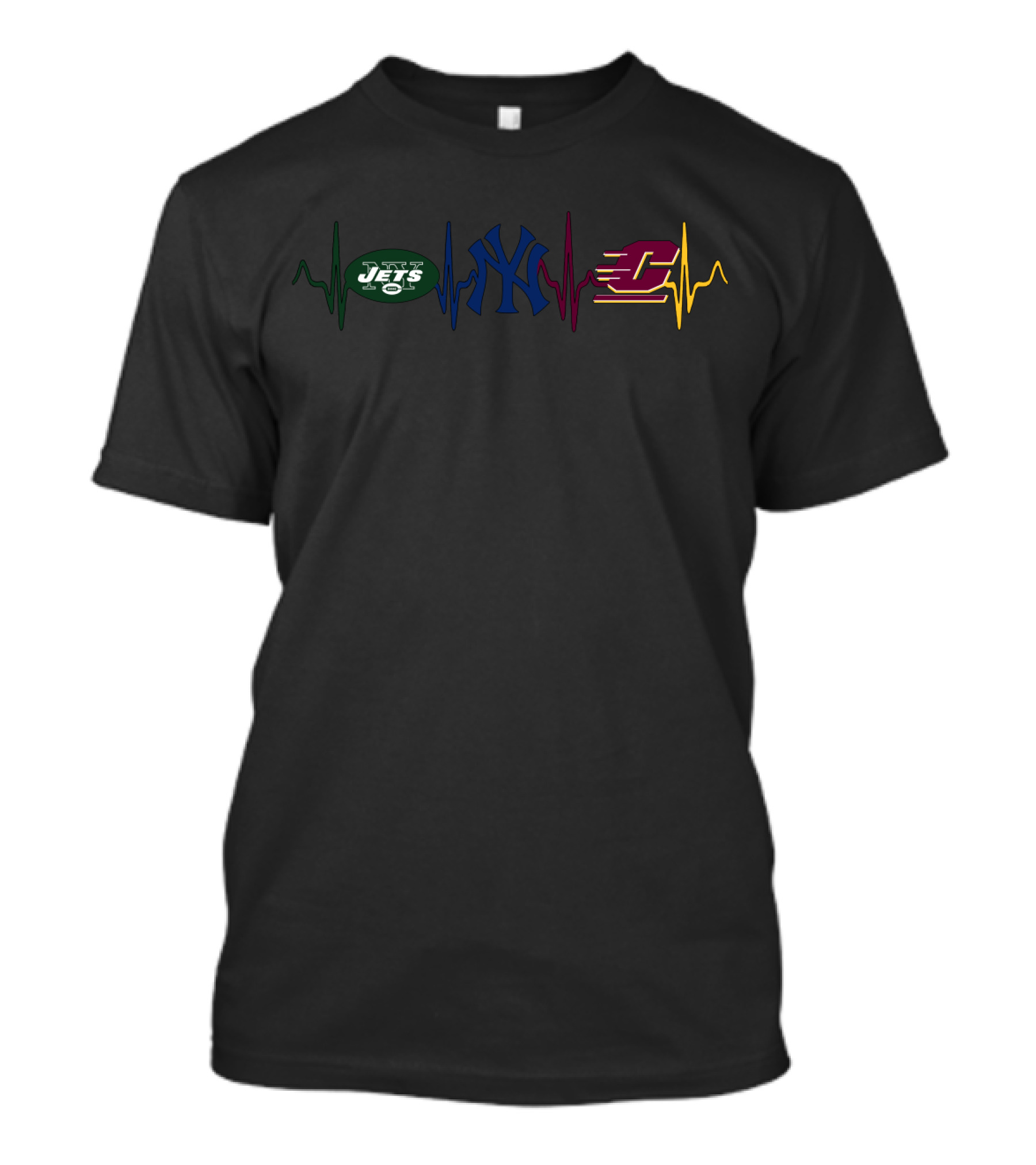 Jets Yankees Cmc Heartbeat T-Shirt
