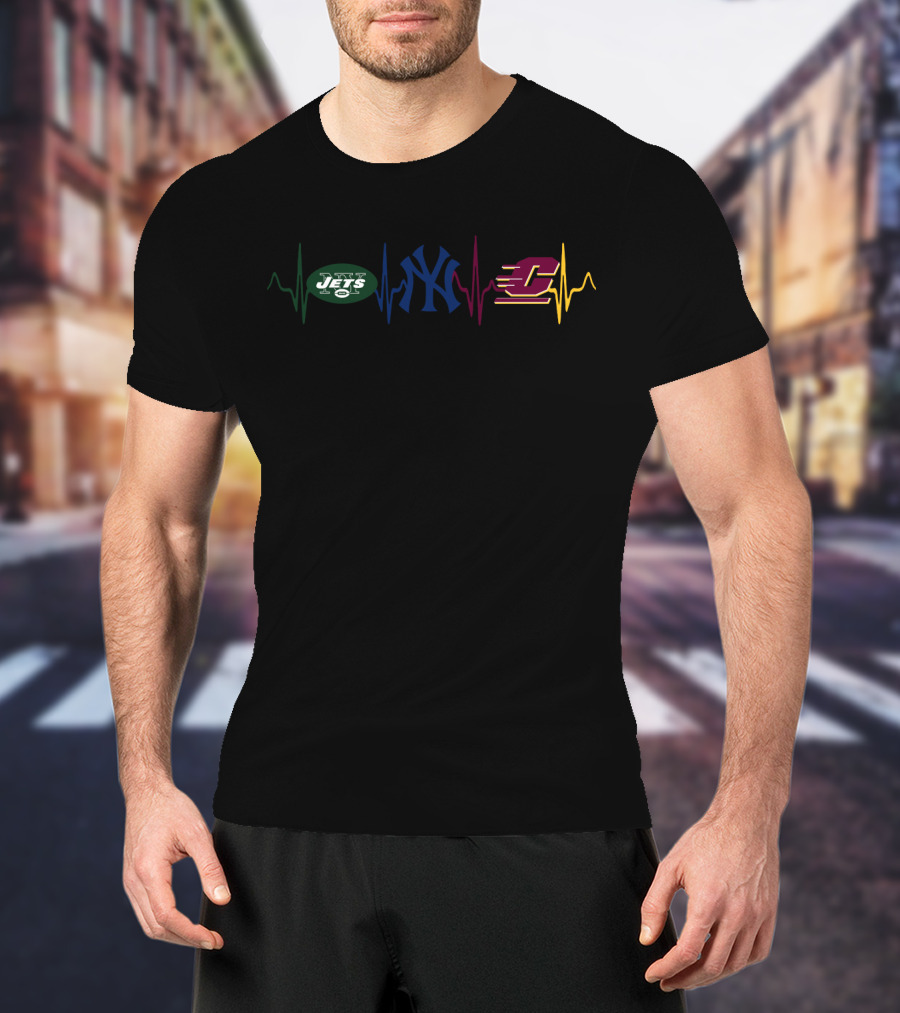 Jets Yankees Cmc Heartbeat T-Shirt