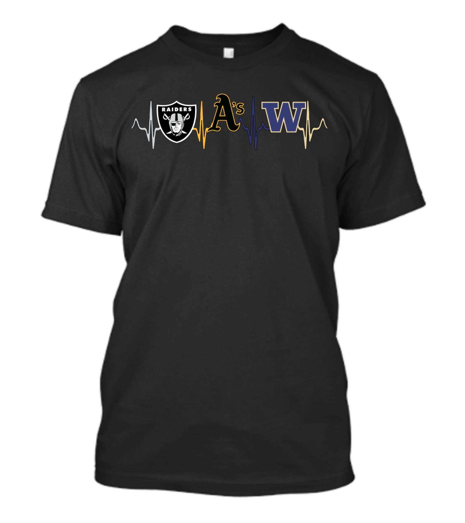 Raiders Athletics A's Washington Heartbeat Sports Team T-Shirt