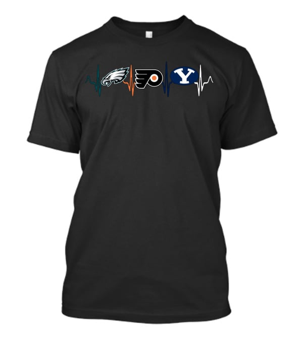Eagles Flyers Byu Heartbeat T-Shirt