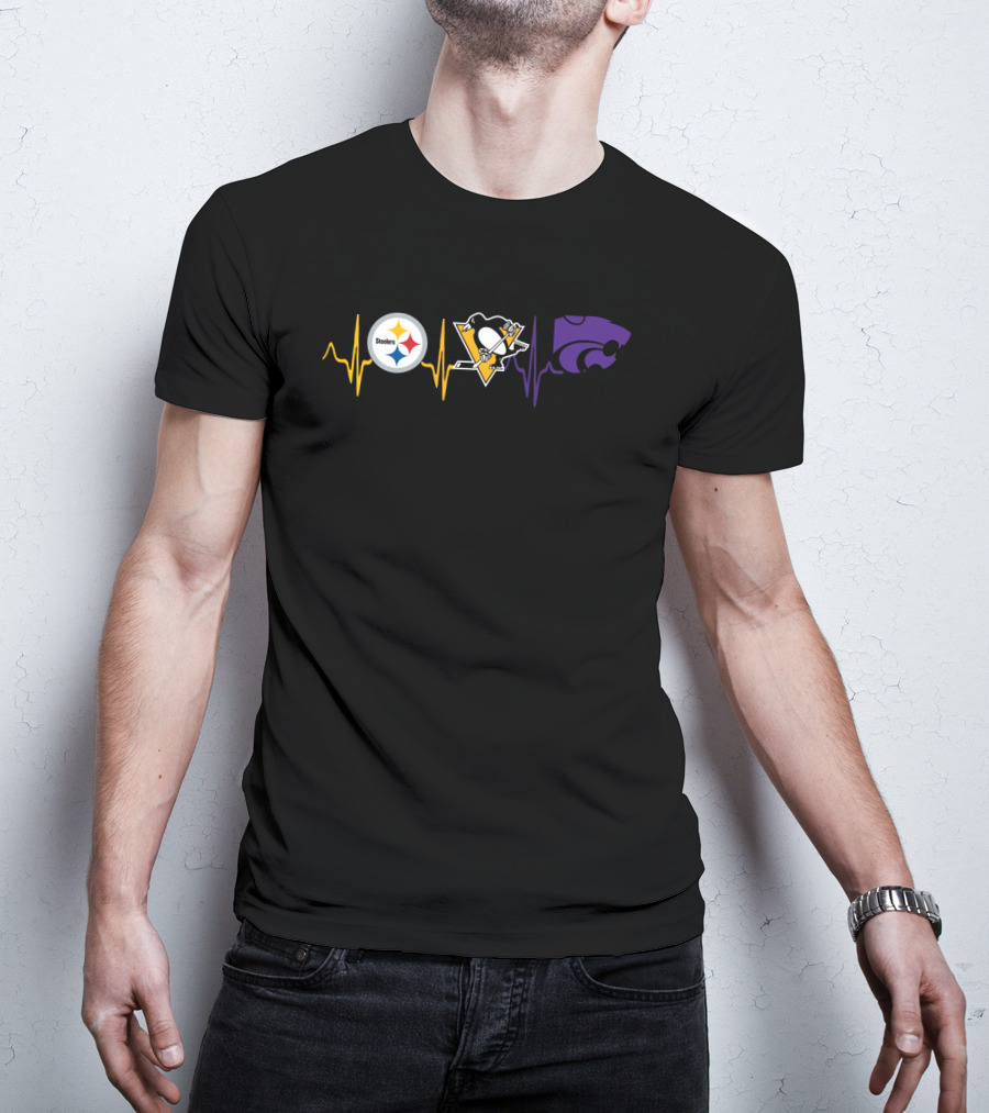 Steelers Penguins Ksw Heartbeat T-Shirt