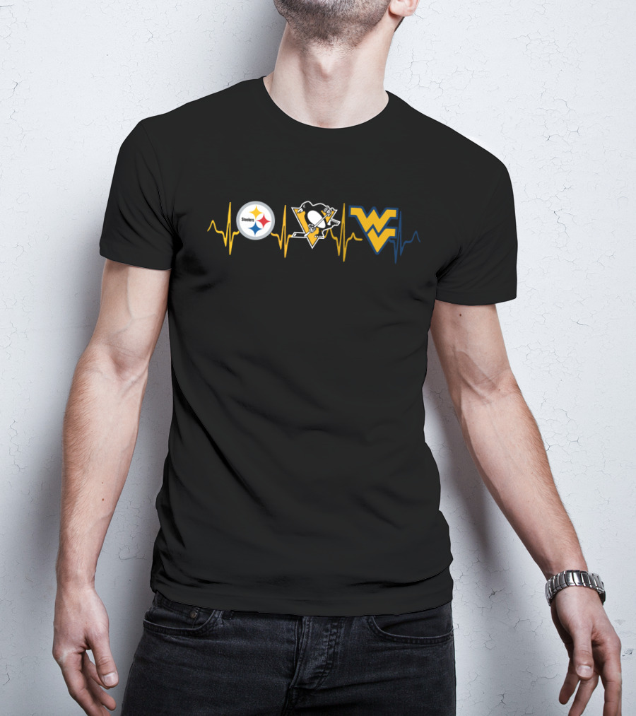 Steelers Penguins Wvm Heartbeat T-Shirt