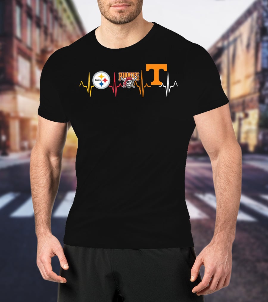 Steelers Pirates Volunteers Heartbeat Passion T-Shirt
