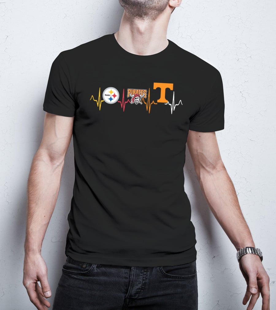 Steelers Pirates Volunteers Heartbeat Passion T-Shirt