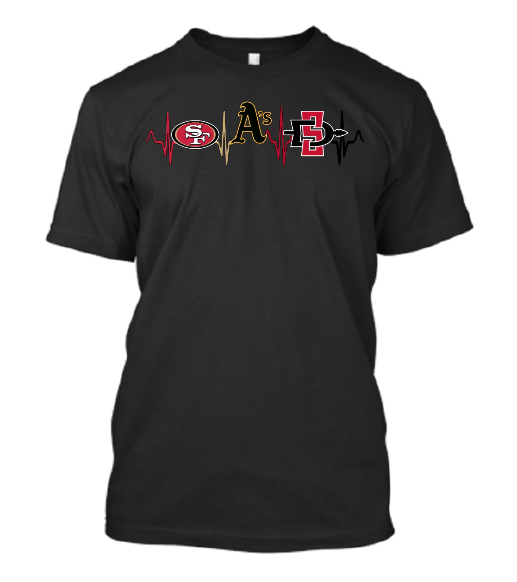 San Francisco 49ers Oakland A's San Diego State Aztecs Love Athletics Sdsa T-Shirt