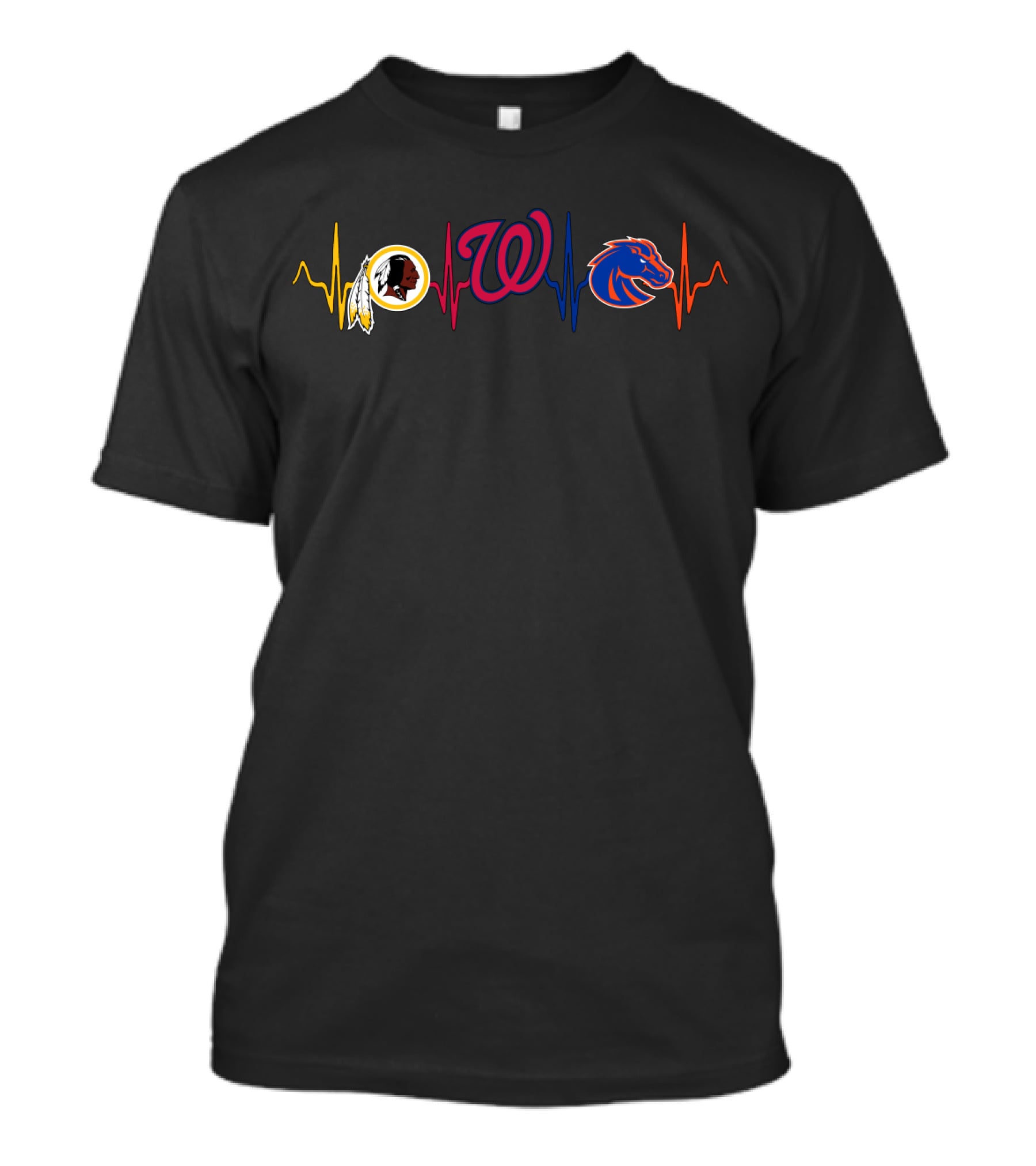 Love Redskins Nationals Bsb Heartbeat T-Shirt
