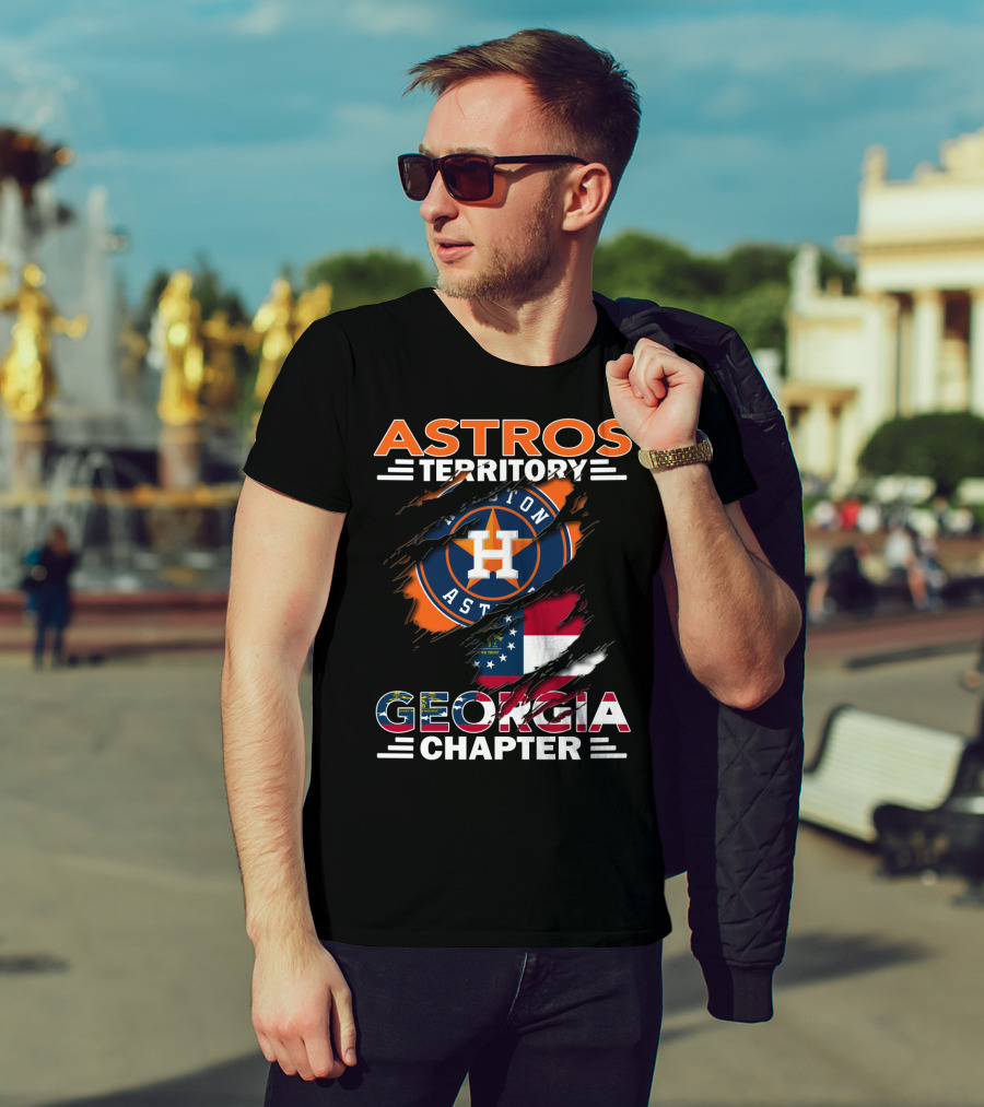 Astros Territory Georgia Chapter Houston Astros Georgia Flag T-Shirt