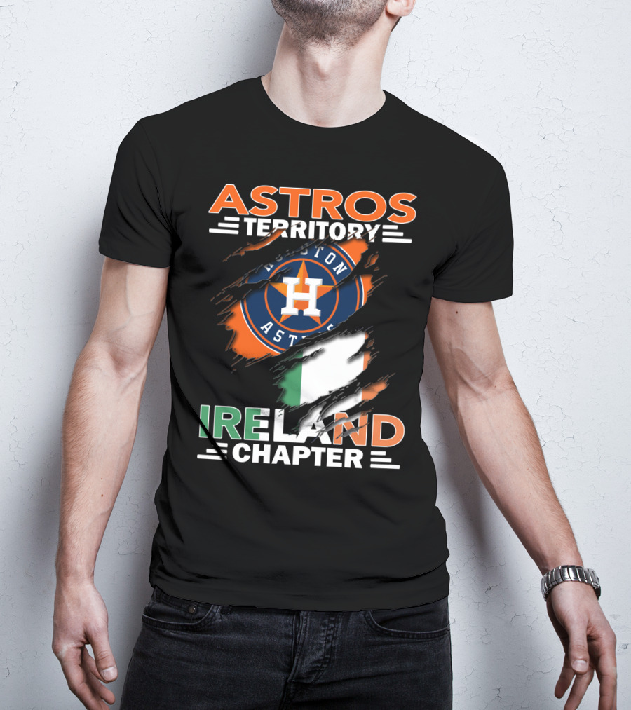 Astros Territory Ireland Chapter Houston Astros Logo Irish Flag T-Shirt