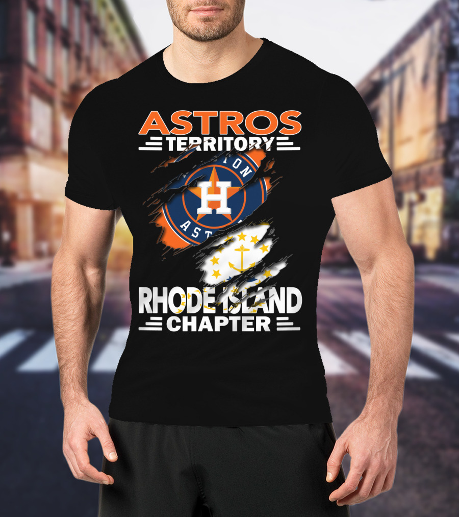 Astros Territory Rhode Island Chapter Houston Baseball Logo Fan Emblem T-Shirt