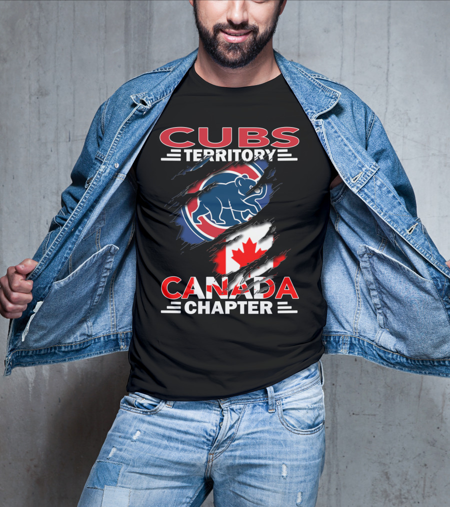 Cubs Territory Canada Chapter Toronto Blue Bear Maple Leaf Emblem T-Shirt