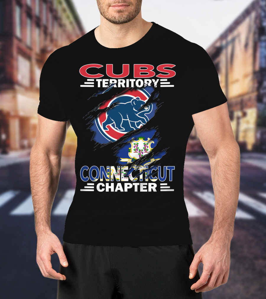 Cubs Territory Connecticut Chapter Connecticut State Flag And Cubs T-Shirt