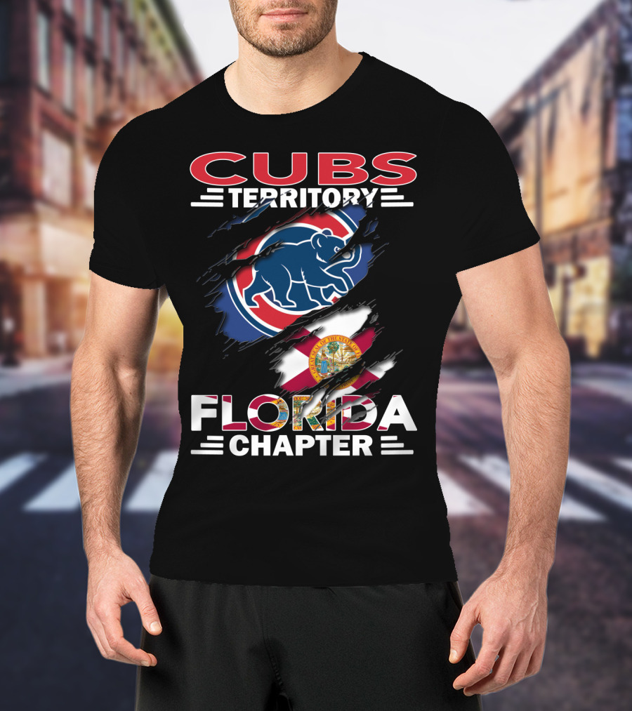 Cubs Territory Florida Chapter With Iconic Bear Logo And Florida State Flag Elements T-Shirt