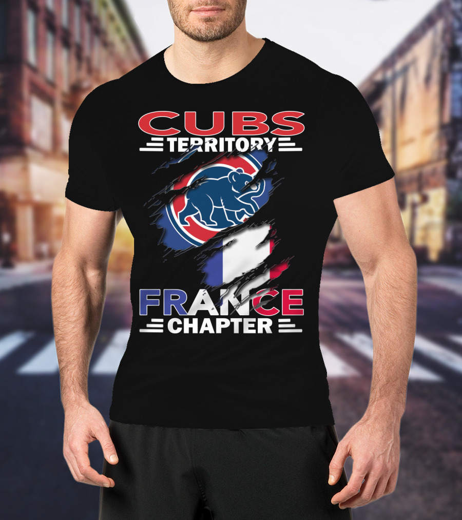 Cubs Territory France Chapter Logo With French Flag And Cubs Emblem T-Shirt