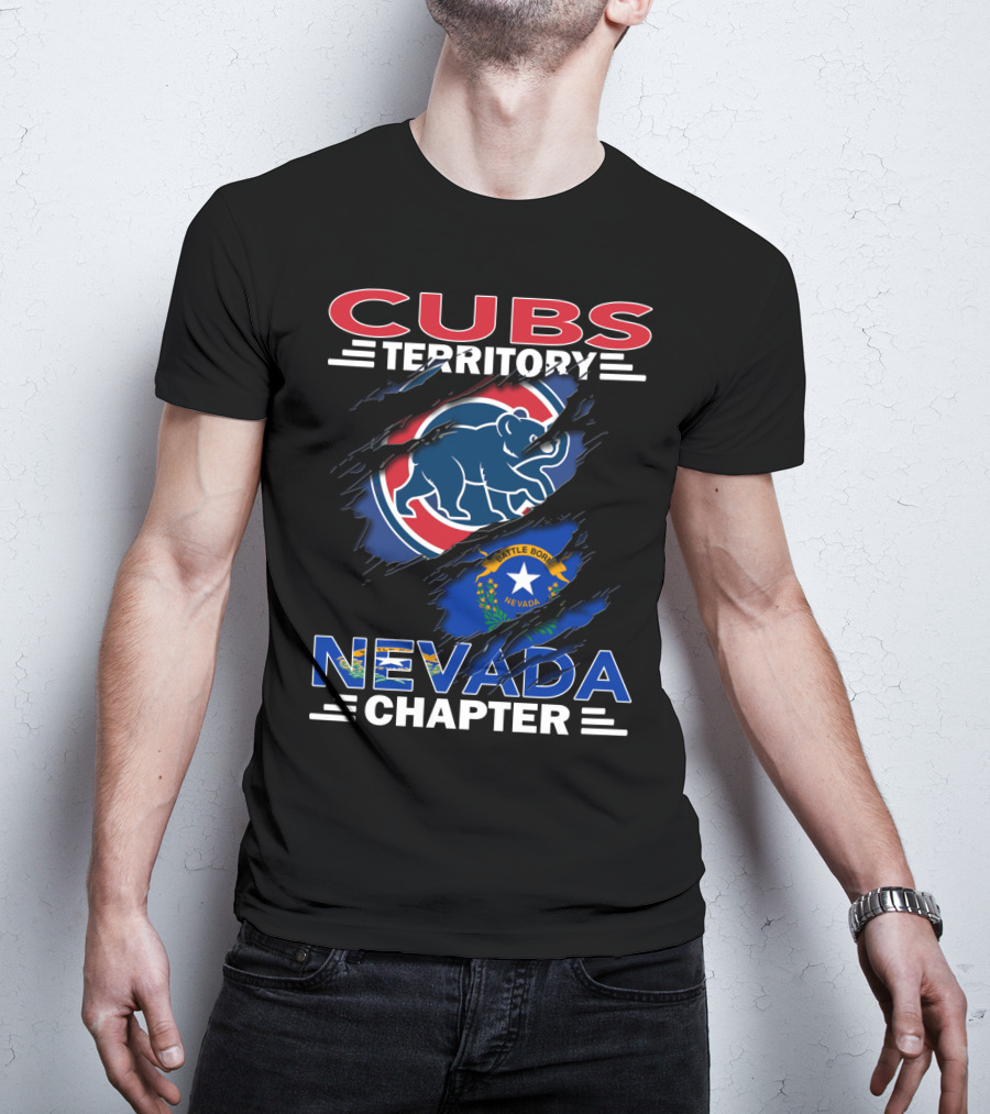 Cubs Territory Nevada Chapter Battle Born Nevada Flag Integration T-Shirt