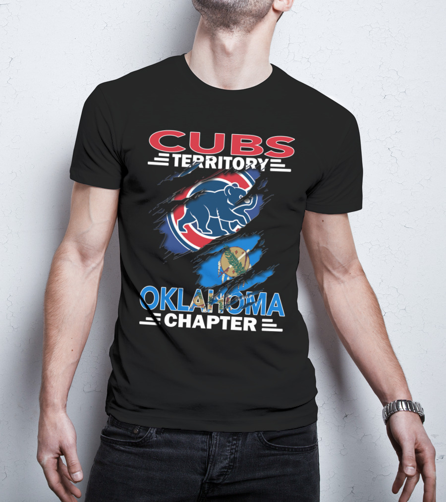 Cubs Territory Oklahoma Chapter Cubs Logo Oklahoma Flag T-Shirt