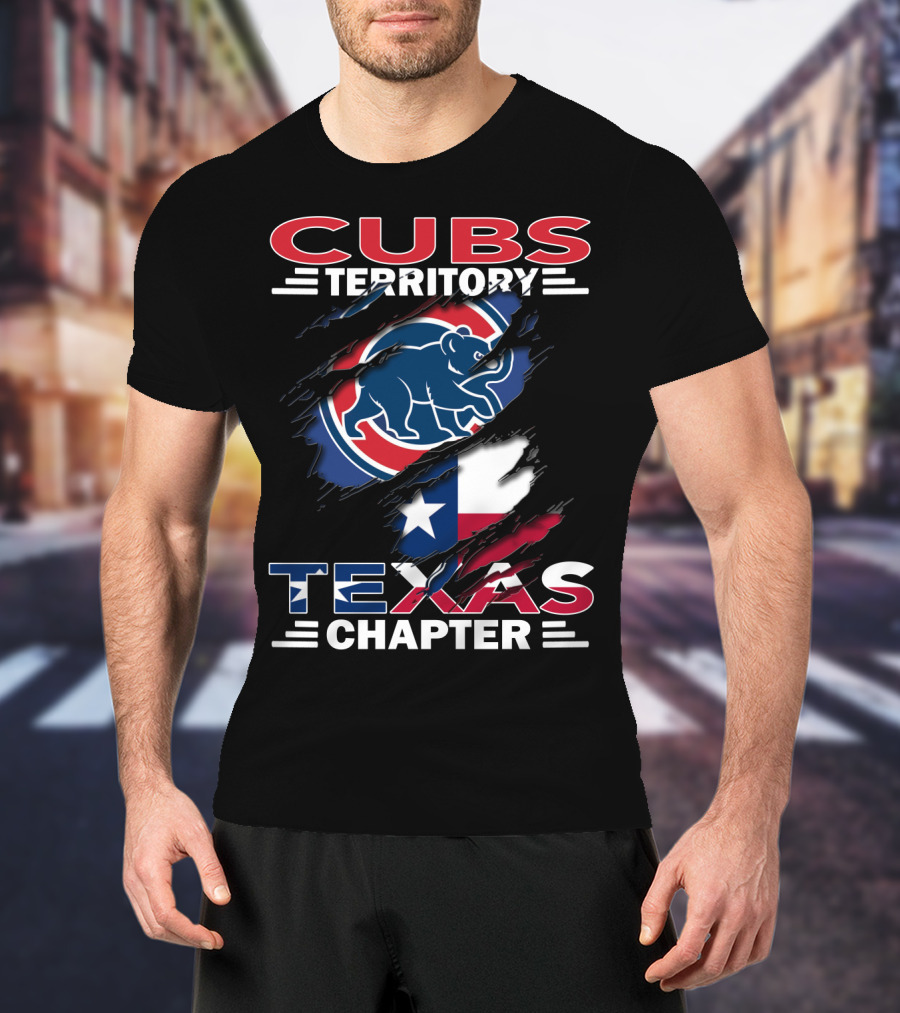 Cubs Territory Texas Chapter Flag And Logo Claw Marks T-Shirt