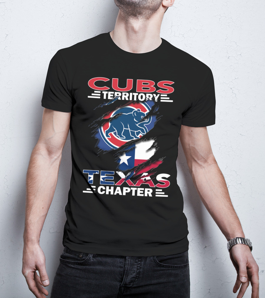 Cubs Territory Texas Chapter Flag And Logo Claw Marks T-Shirt