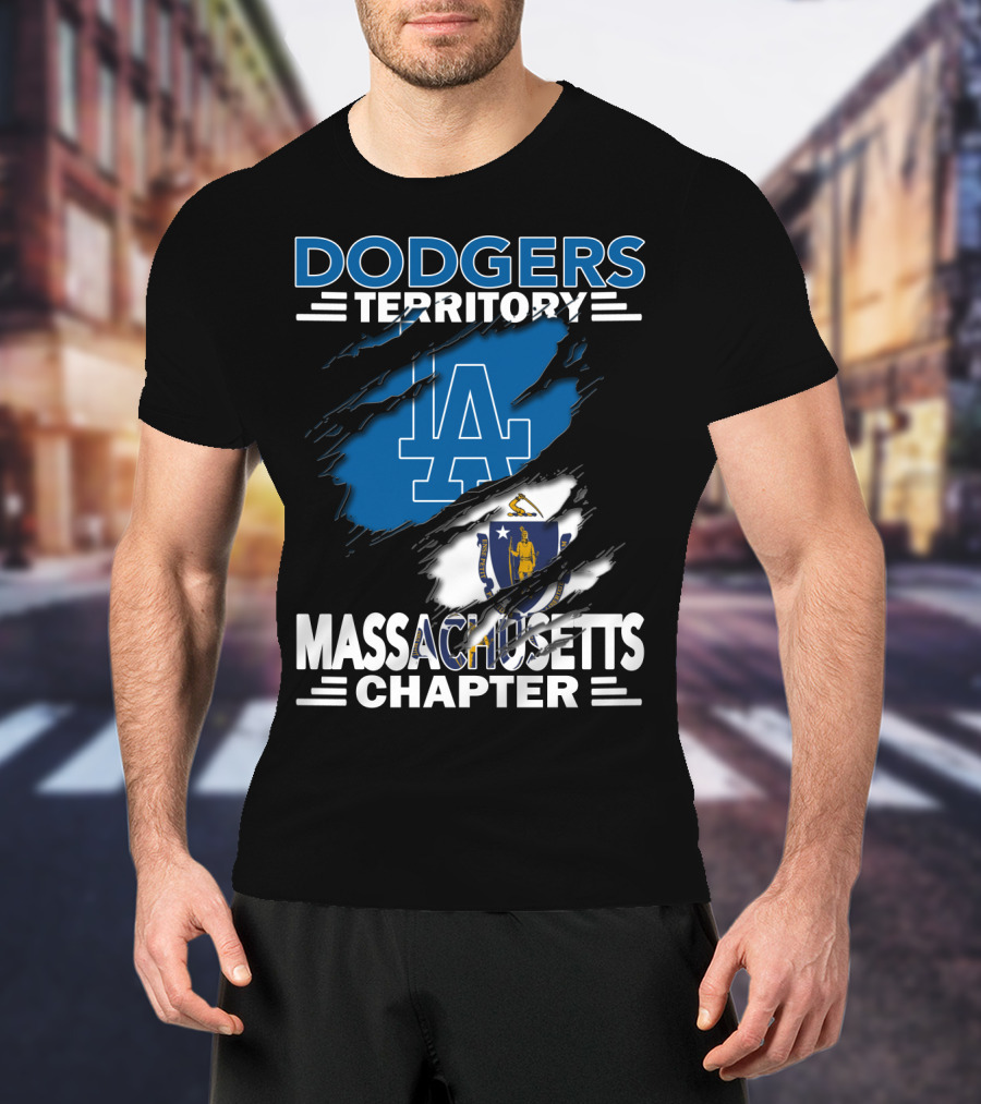 Dodgers Territory LA Massachusetts Chapter Boston Fan Base T-Shirt